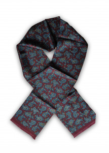Krawattenschal Paisley-Motiv braunrot