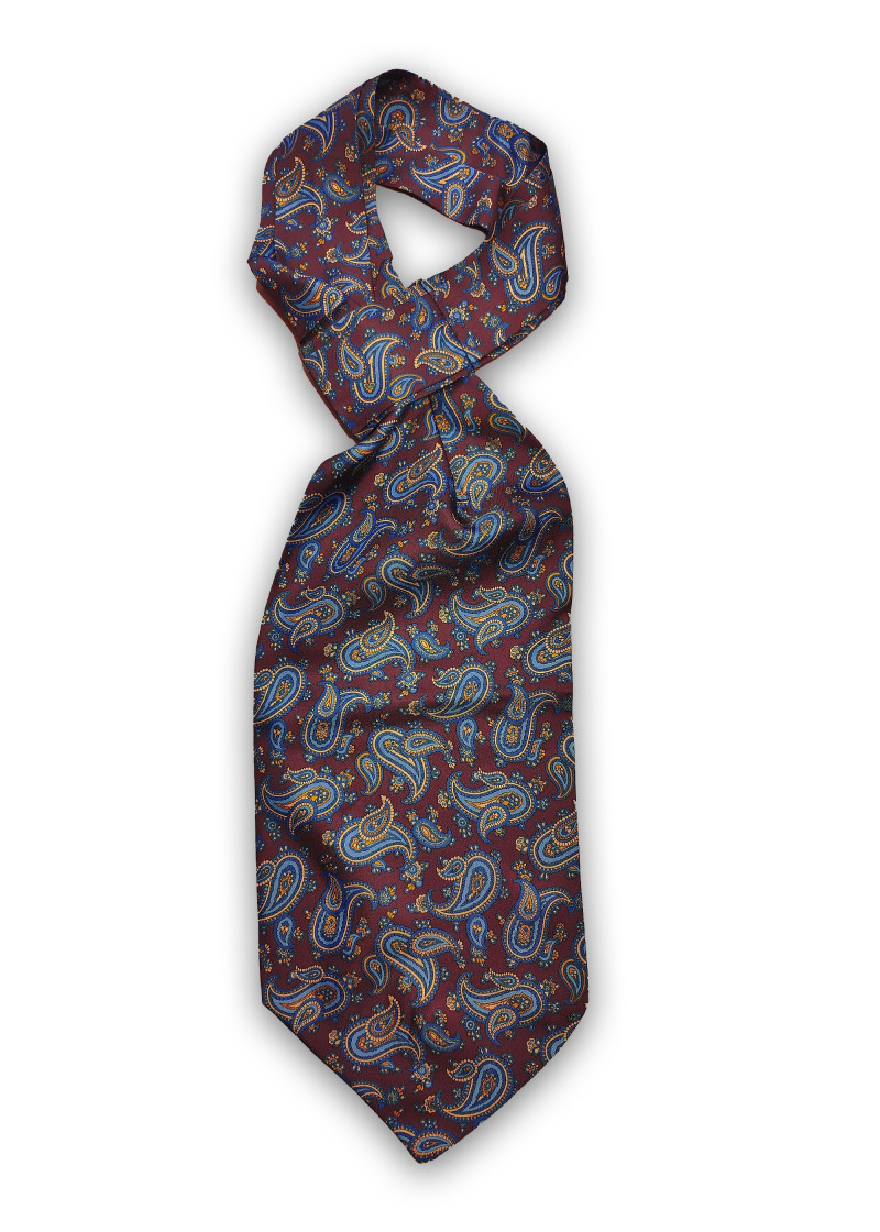 Schal-Ascot mit Paisley-Motiv in bordeaux