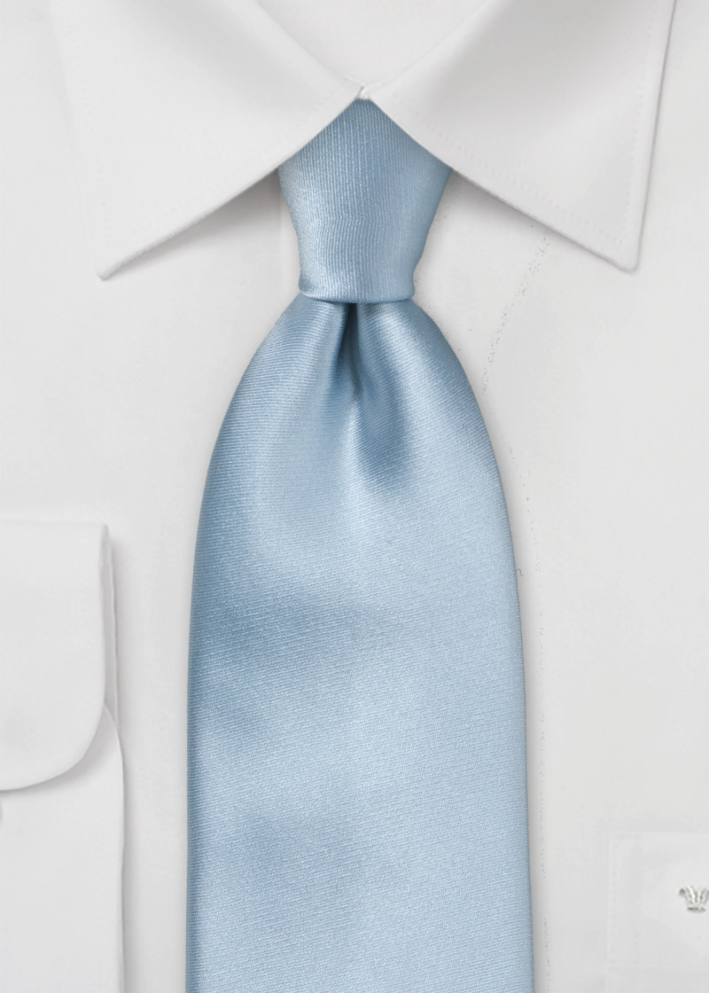 Herrenkrawatte Satin himmelblau