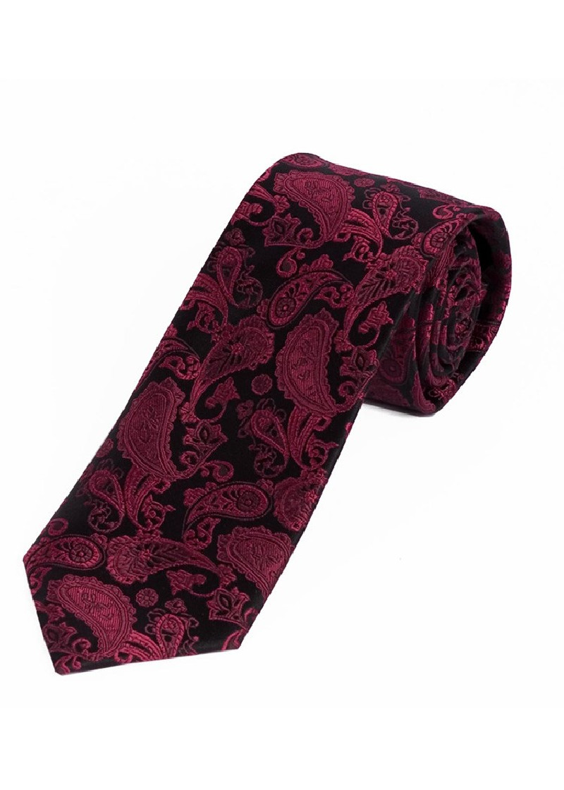 Sevenfold Krawatte mit Paisley-Motiv (schwarz /