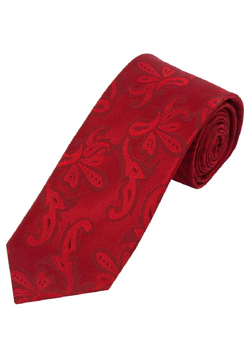Luxus Paisley-Muster-Krawatte monochrom rot