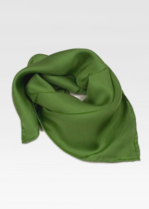 Damenhalstuch Seide waldgrün monochrom