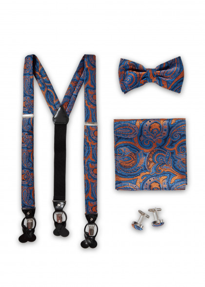 Hosenträger-Set aus dem gleichen Stoff und Farbe