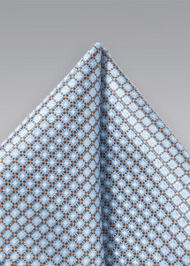 Einstecktuch mit Karo-Flächen (hellblau)