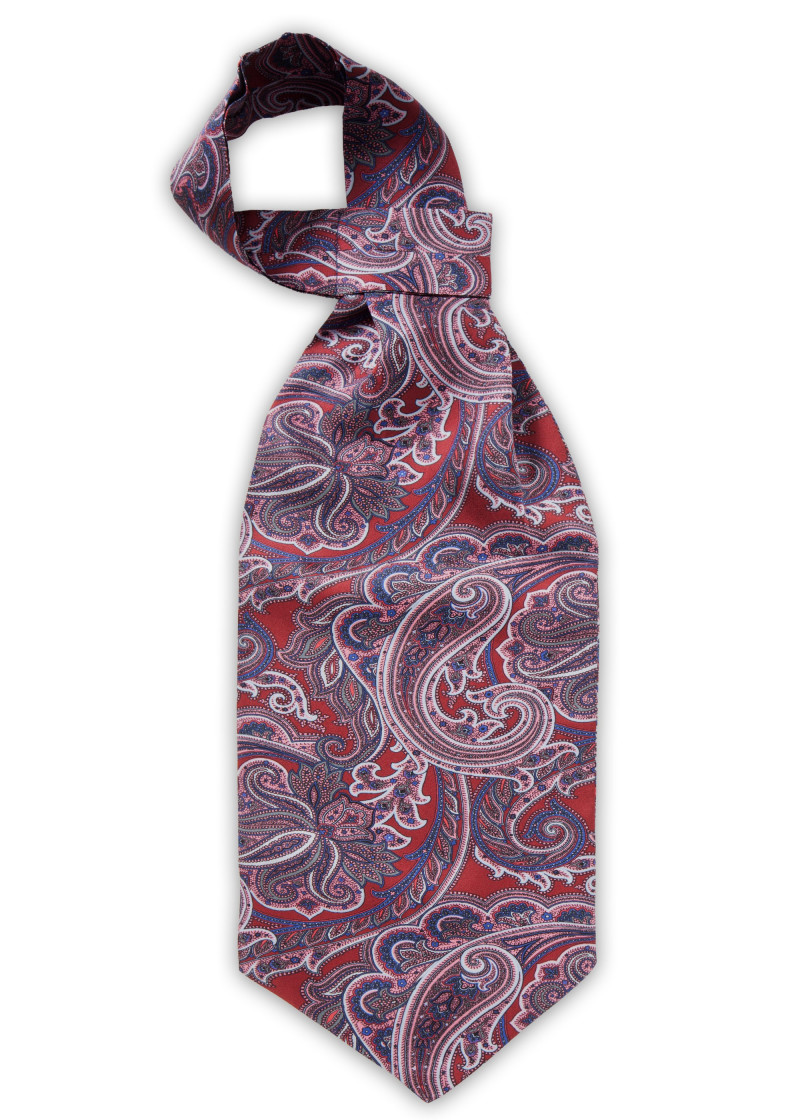 Ascot mit Paisleymuster (weinrot)