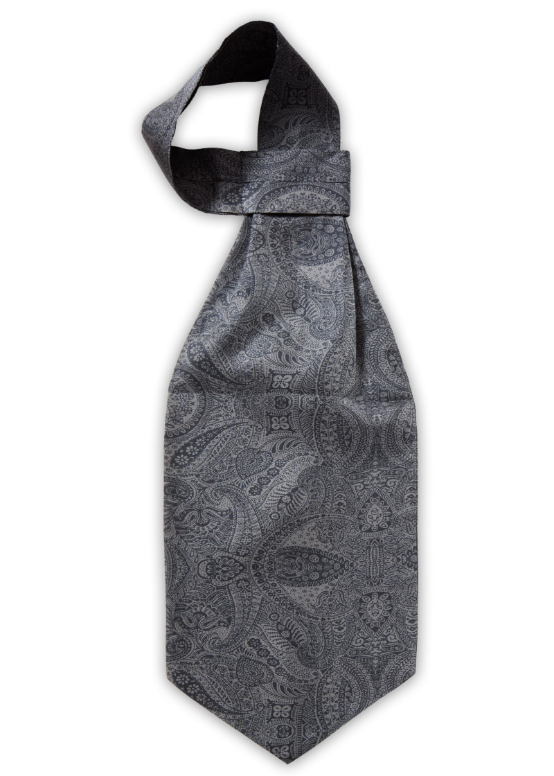 Ascot mit Paisleymuster (anthrazit)