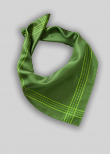 Damentuch grün Rand gestreift