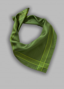 Damentuch edelgrün Rand gestreift