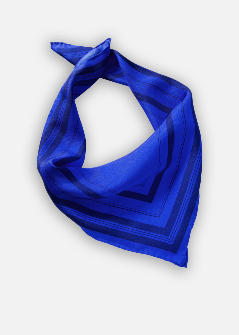 Halstuch Linien-Rand blau