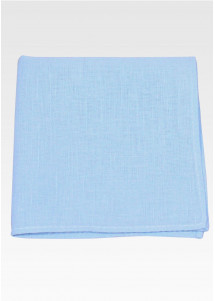 Leinen-Einstecktuch in Hellblau