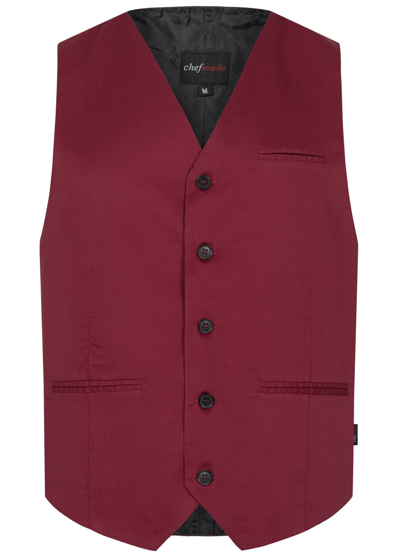 Serviceweste für Herren mit Taschen (bordeaux)