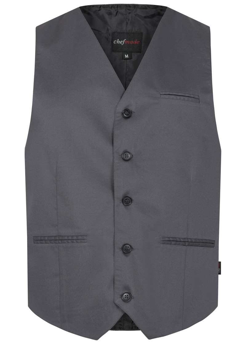 Serviceweste für Herren mit Taschen (dunkelgrau)