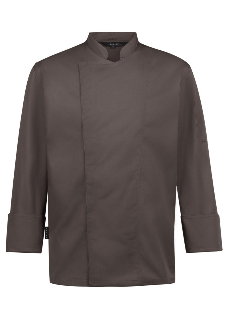 Langarme Herren-Kochjacke in taupe