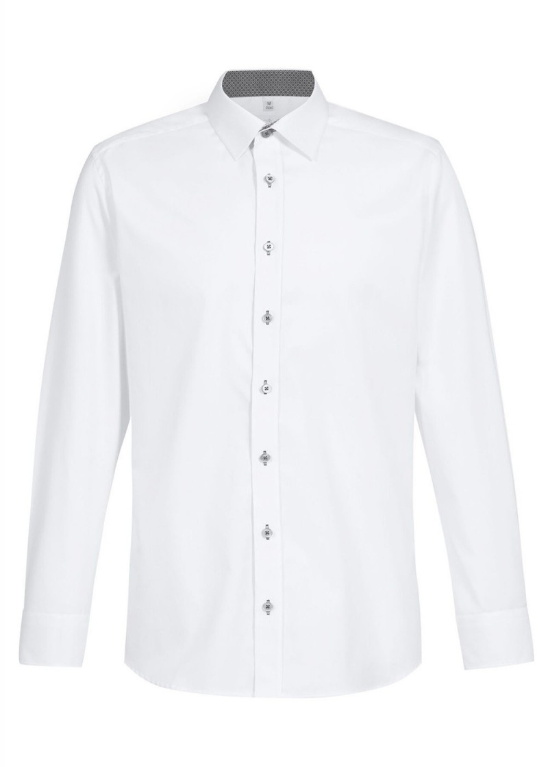 Herren-Hemd mit Kontrastdetails (grau)