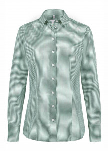 Damen Bluse mit Vichy-Karo (grün / weiß)