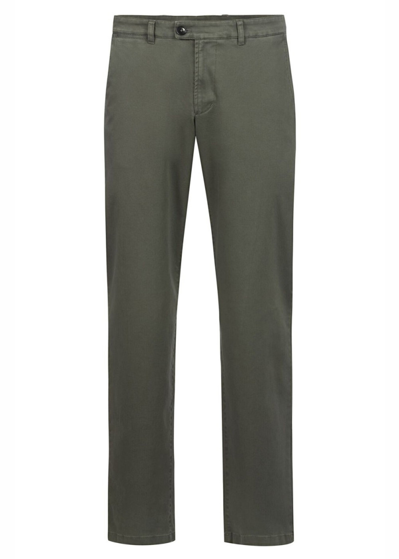 Herren-Stretch-Chino in olivgrün