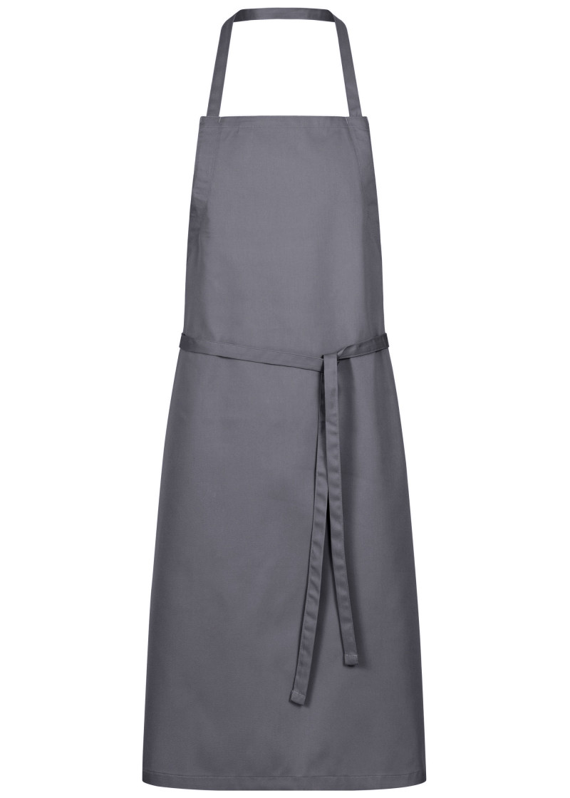 Dunkelgraue Latzschürze ohne Taschen