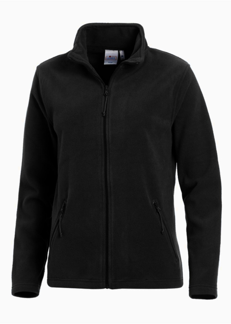Schwarze Damen-Fleecejacke