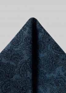 Cavalieri Einstecktuch – Jeansblau mit dunklem