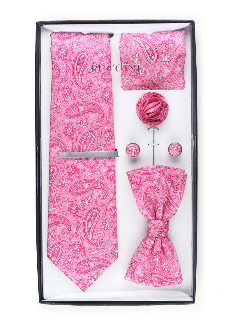 Geschenkbox Paisleymuster pinkfarben mit