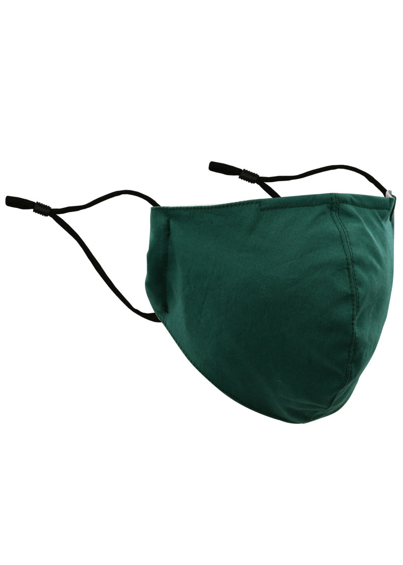 Mund-Nasen-Maske unifarben tannengrün