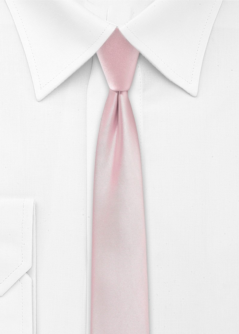 Extra schlanke Krawatte rose