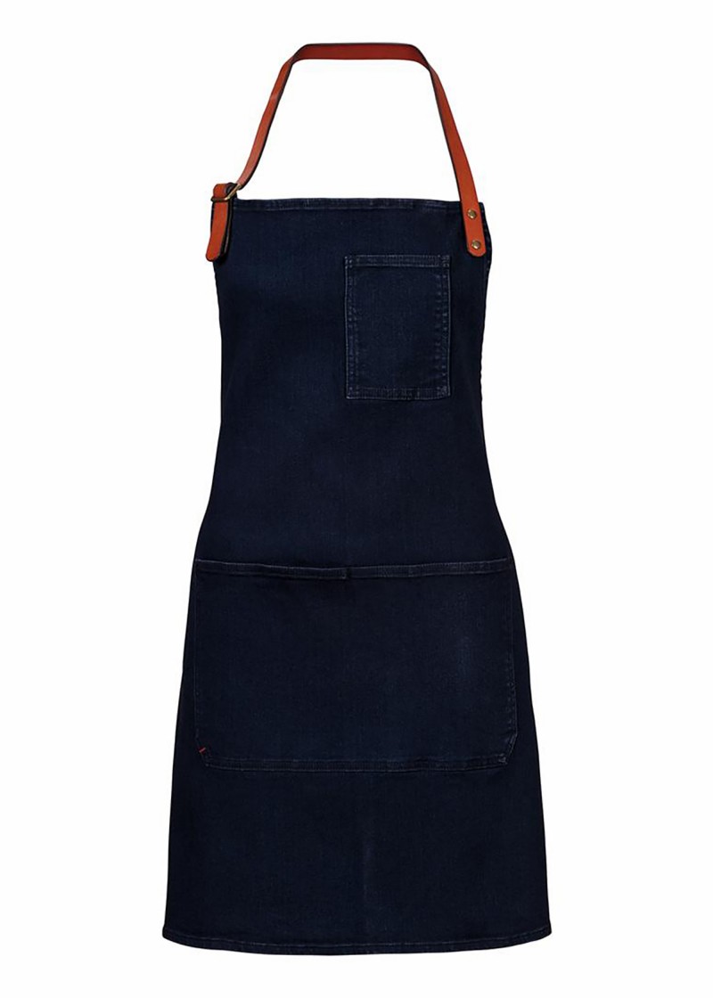 Elastische Schürze (mit Taschen) in Navy