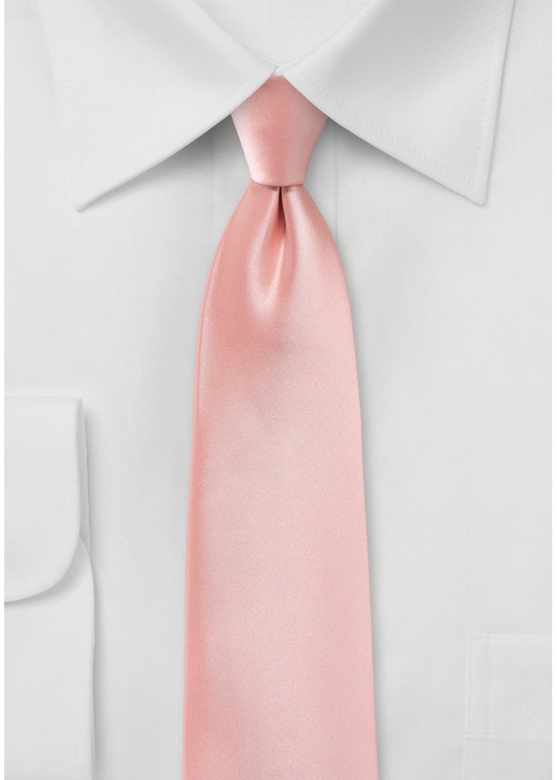 Extra lange Krawatte einfarbig rose