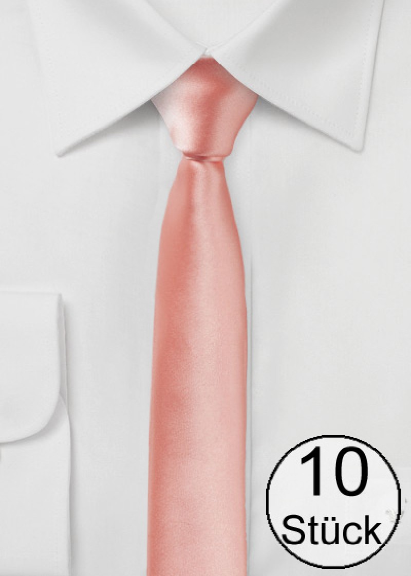 Businesskrawatte extra schmal geformt rosa -