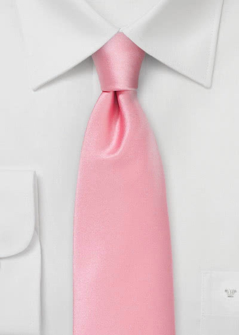 Krawatte monochrom Poly-Faser rosé