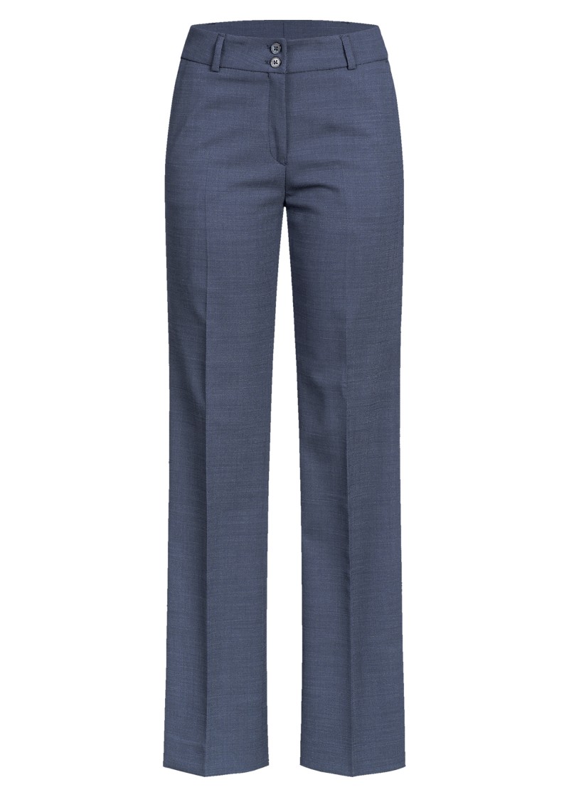 Damen-Hose / High Waist (pinpoint mittelblau)