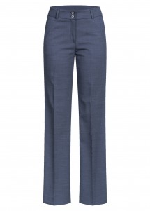 Damen-Hose / High Waist (pinpoint mittelblau)
