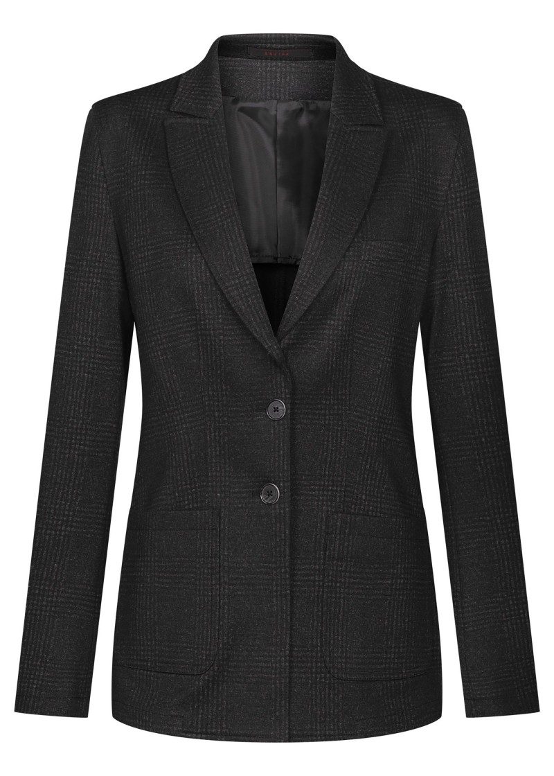 Jerseylangblazer in glencheck anthrazit
