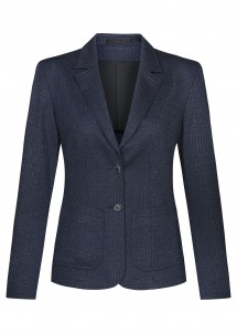 Damen-Jerseyblazer RF Casual in glencheck blau