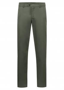 Herren Chino-Hose in olivgrün / Regular Fit