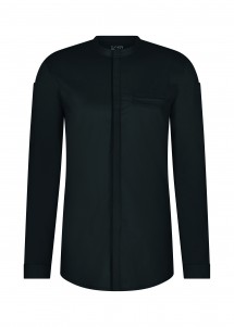 Kochjacke Schwarz langarm Exner Vorderseite