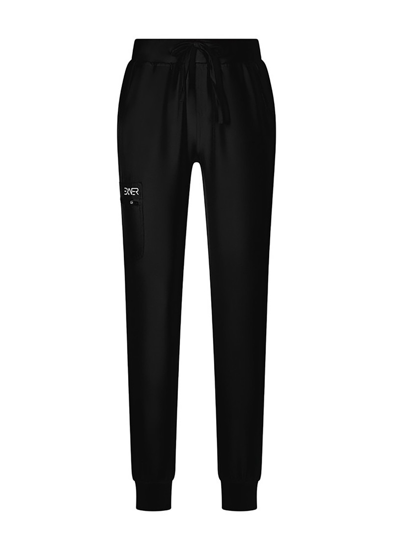 Sportliche Damen-Schlupfhose in schwarz /Slim Fit