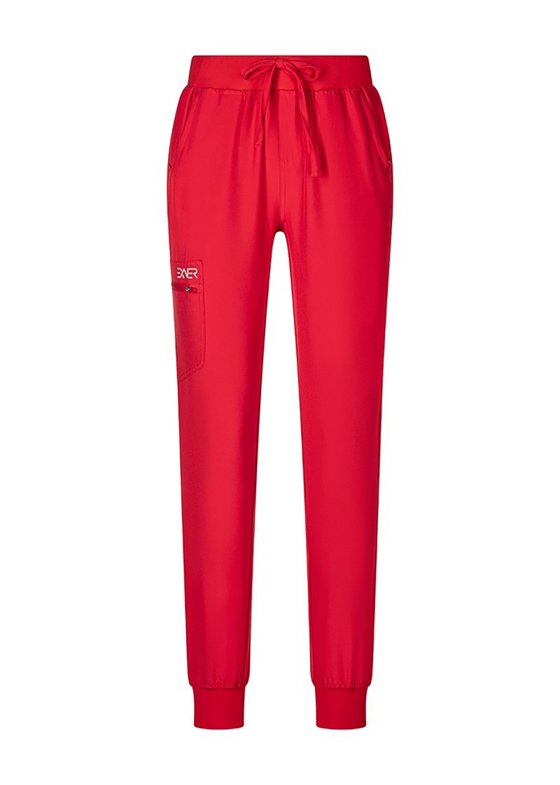 Sportliche Damen-Schlupfhose in rot /Slim Fit