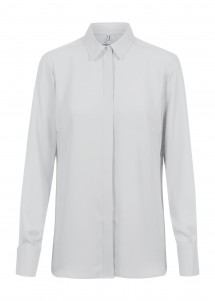 Silbergraue Chiffon Bluse für Damen