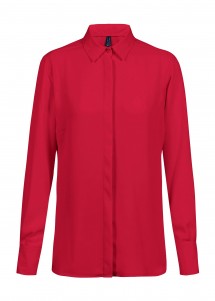 Rote Chiffon Bluse für Damen