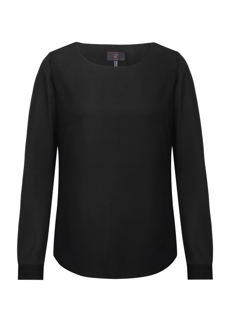 Chiffon-Bluse für Damen (schwarz)