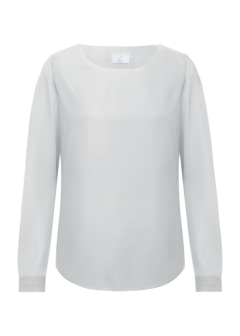 Chiffon-Bluse für Damen (silbergrau)