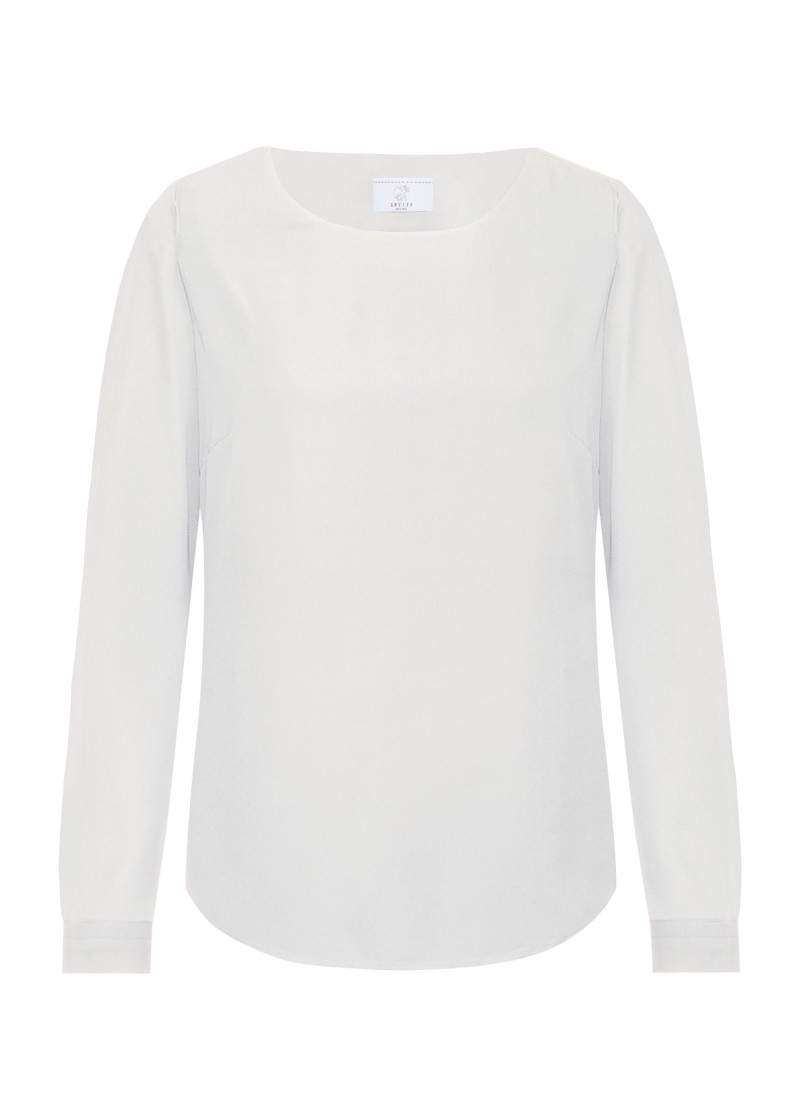 Chiffon-Bluse für Damen (weiß)