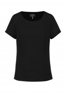 schwarze Chiffon-Bluse Damen Greiff Vorderseite