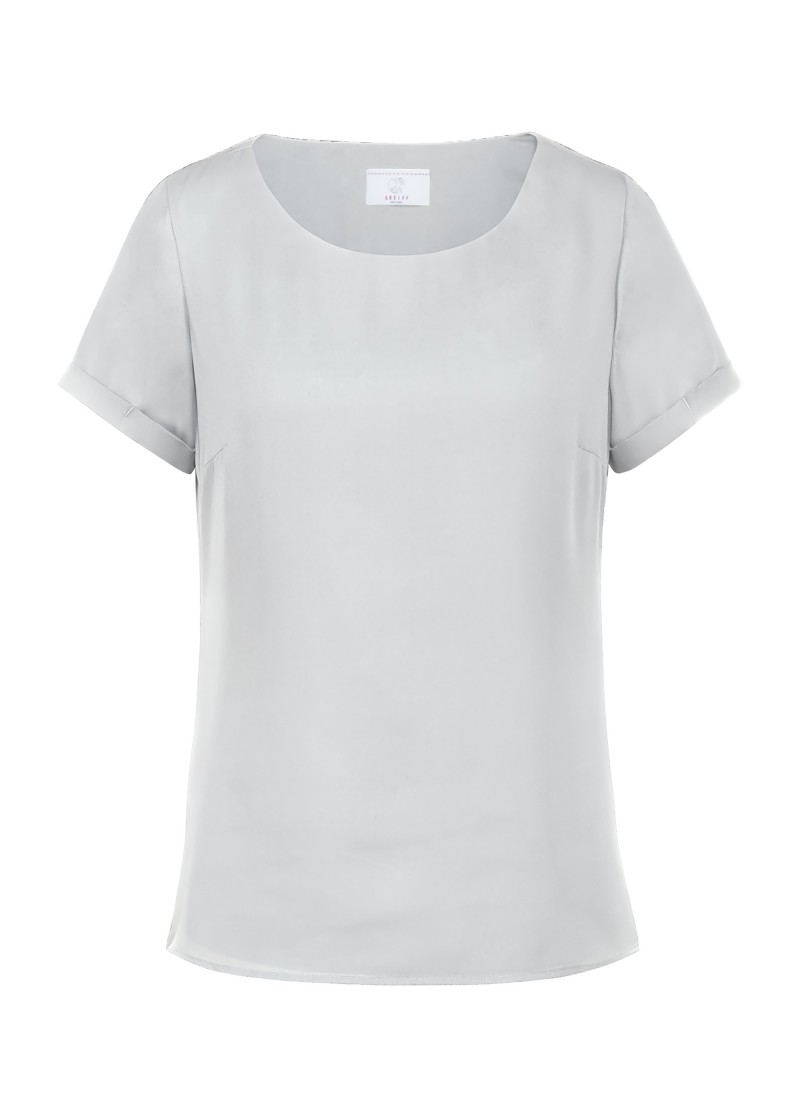 Silbergraue Chiffon-Bluse für Damen