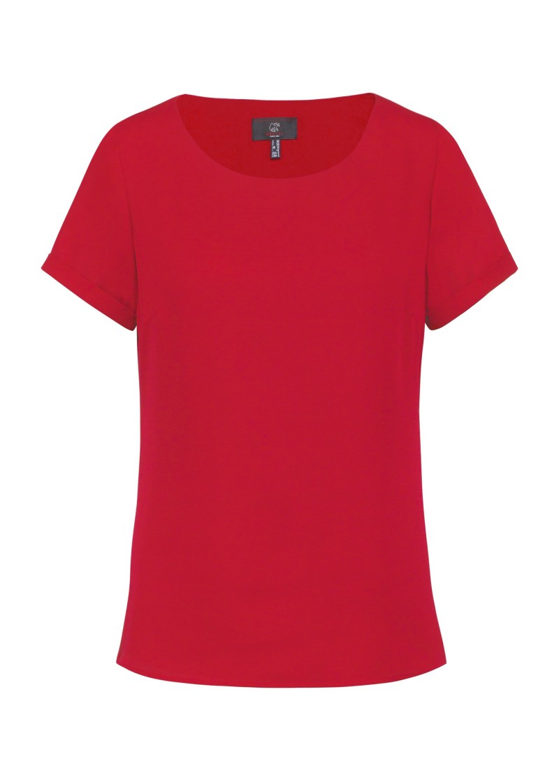 Rote Chiffon-Bluse für Damen