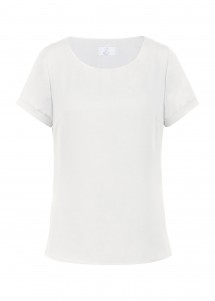 Chiffon-Bluse Damen Weiß von Greiff vorne