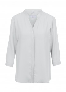 Damen Chiffon-Bluse Silbergrau Greiff vorne