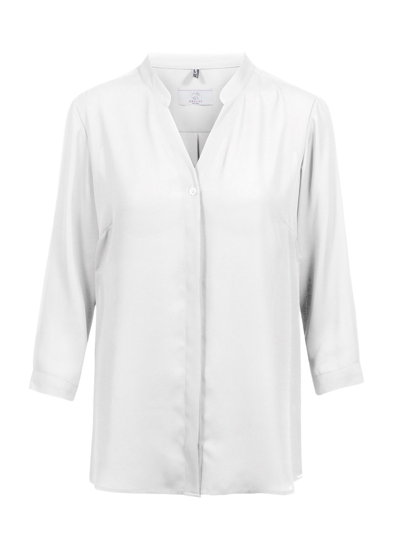 Chiffon Damenbluse (¾ Arm) in offwhite- Regular