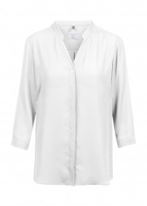 Damen-Bluse Chiffon Weiß Greiff Regular Fit vorne